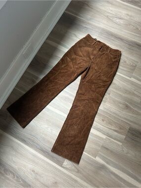 Vintage retro classic 70s style Women’s Brown Corduroy Pants